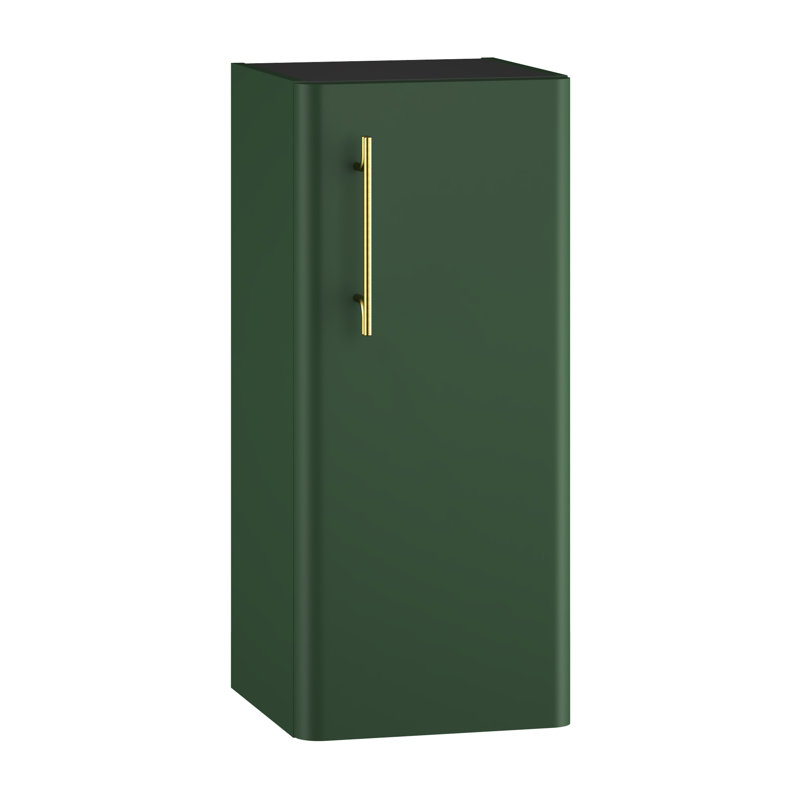Ashat Bathroom Cabinet, Right, Conifer Green Supermatt/Gold
