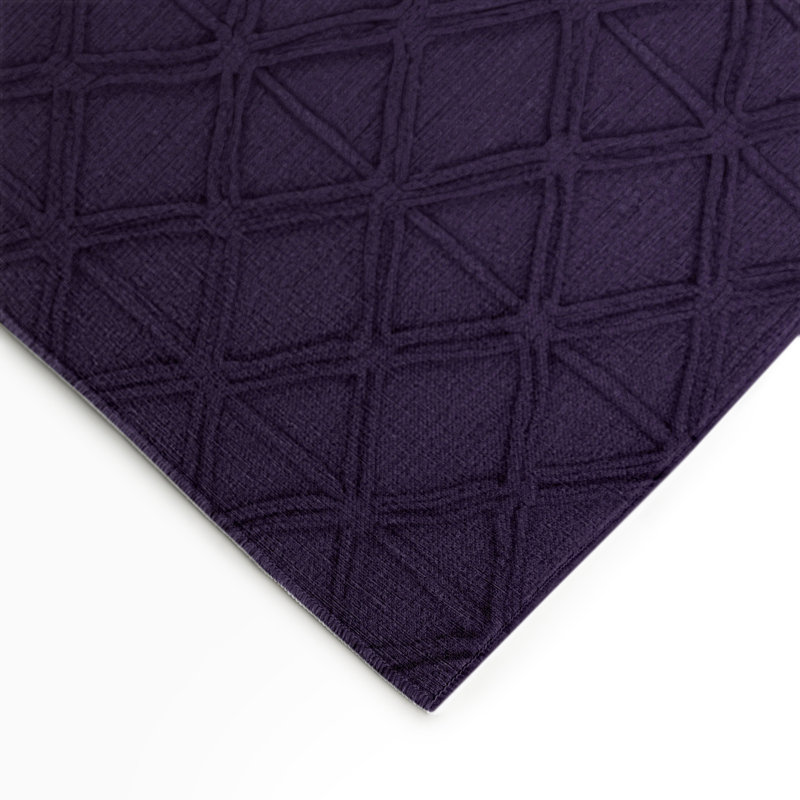 Trellis Purple Indoor and Outdoor Area Rug, Rectangle 3' x 5'