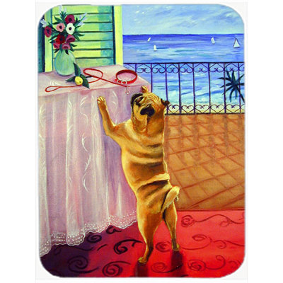 Caroline's Treasures Pug Glass Cutting Board