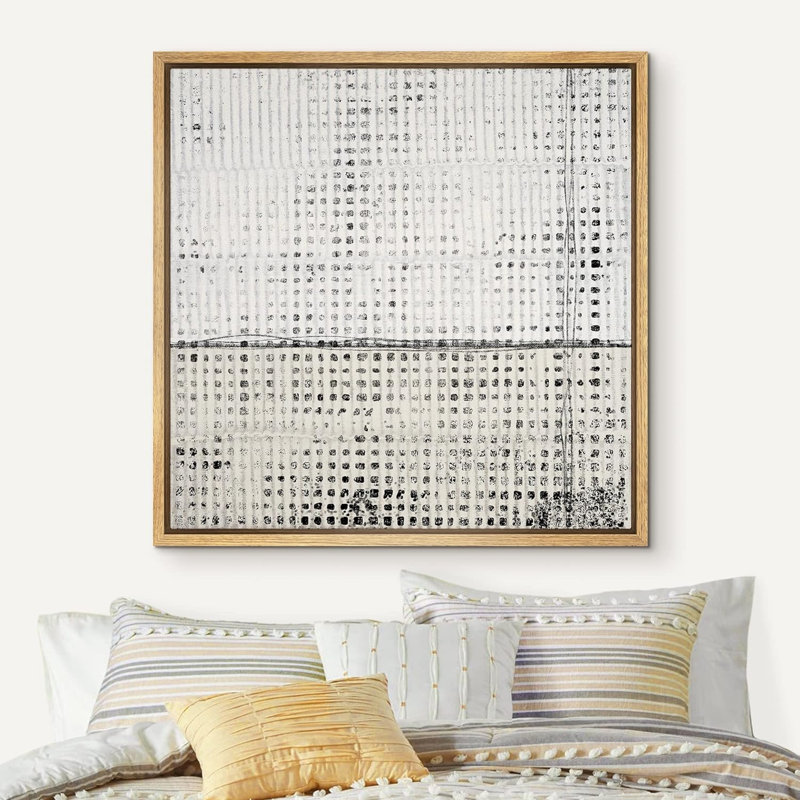 Impression sur toile encadrée sur fond noir et blanc, Toile naturelle, H 16 po x l 16 po