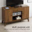 119cm Walnut Sideboard with Fluted Doors and Drawer