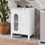 Meuble-lavabo de salle de bain 24 po avec lavabo en céramique, 1 porte en verre, 2 tiroirs à fermeture douce et tablette réglable-114292030