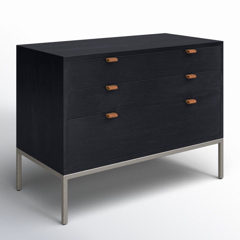 Trey 3 - Drawer Dresser, Black Wash Poplar