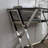 Modern Glass Top Metal Base Writing Desk-Office Desk with shelf