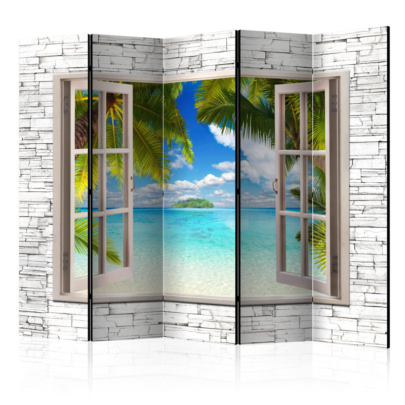 Chiraca Solid Wood Folding Room Divider, 5