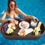 Plateau flottant de grande taille, plateau de service ovale pour les flotteurs de piscine, pour les bancs de sable, les spas et les fêtes, boissons de service de piscine, brunch-83927867-83927866