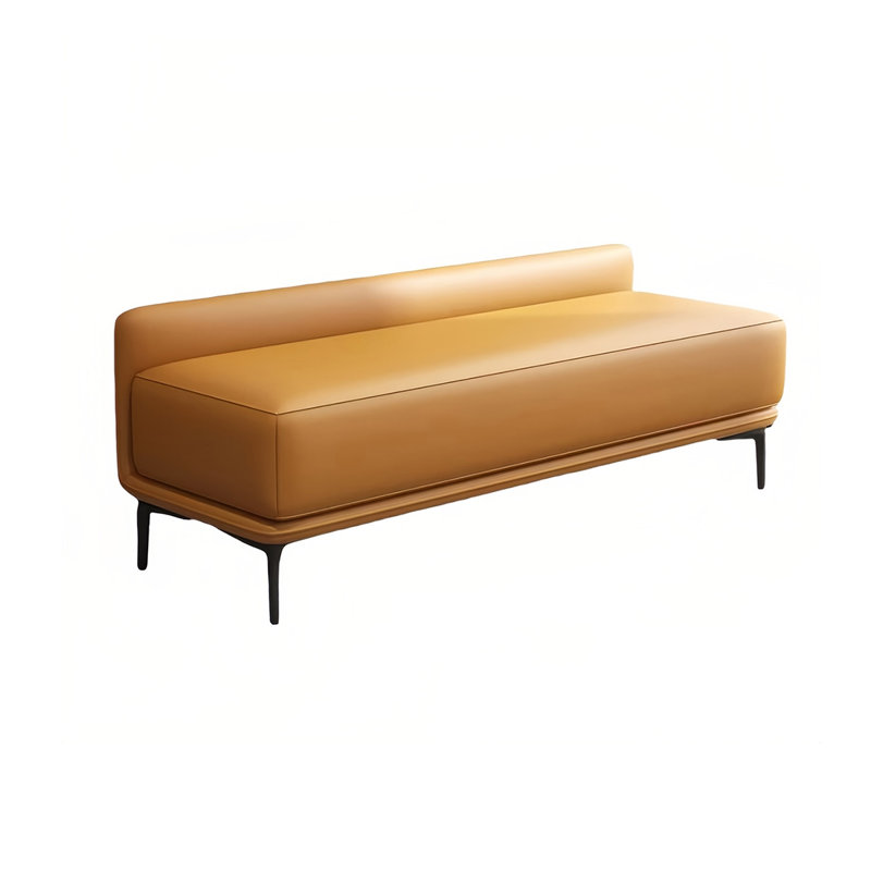 Tabouret de lit italien de luxe, H 19,68 po x l 62,99 po x P 18,11 po, Orange