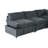 Polyester Upholstery Modular Deep Gray Sectional Sofa