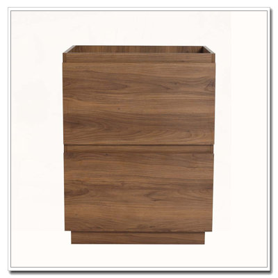 Freestanding Bathroom Cabinet Vanity With Double Drawers Easy To Assemble