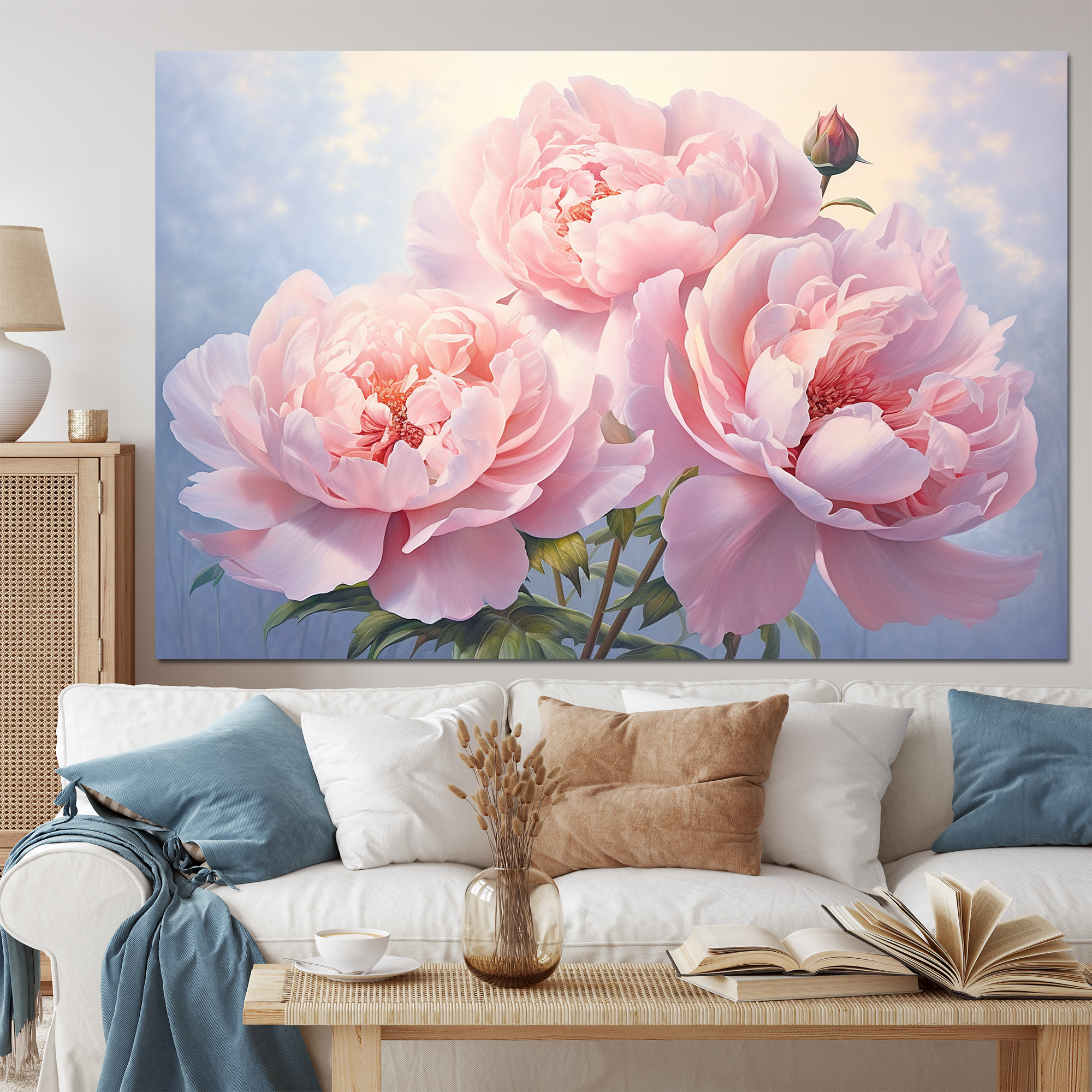 Red Barrel Studio® Pink Peony Perfection II - Floral Canvas Art Print ...