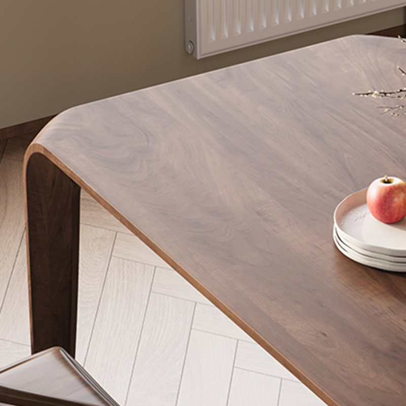 Table de salle à manger en bois de noyer avec finition à base d'eau D, H 29,5 po x L 70,8 po x l 31,4 po