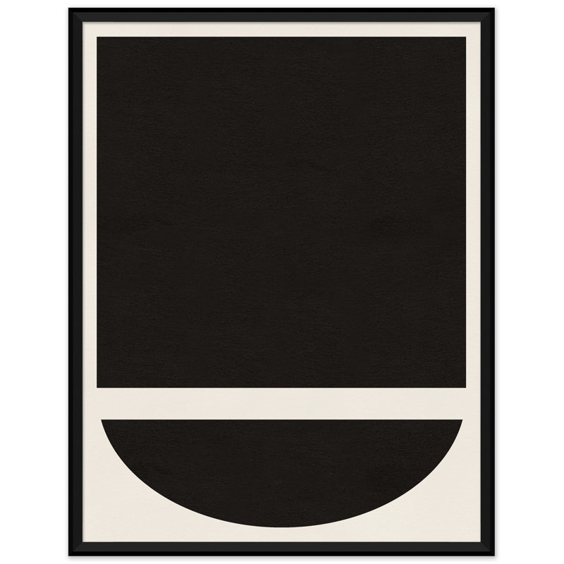 Graphic Shapes In Black And Cream 1 Print