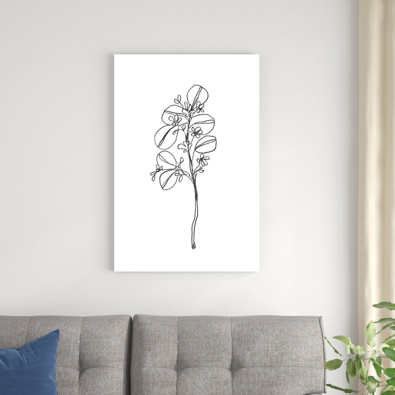 " Leaf Sprig II " Painting Print, 36" H x 24" W