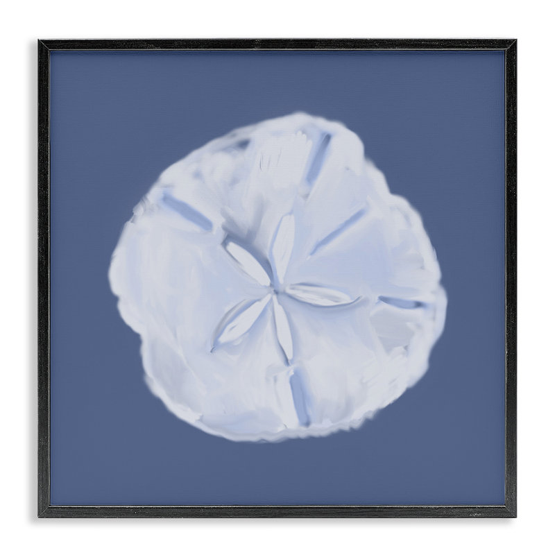 «Blue Nova Sand Dollar», art de la giclée encadrée par Julie Derice, Giclée encadrée noir minuit, H 24 po x l 24 po