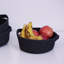 Ensemble de paniers en coton fait à la main 3 pièces, corde de jute noire, 7,9 x 7,9 x 3,1 pouces | 100% coton, durable et élégant | Parfait pour l'organisation à la maison, les solutions de rangement et l'utilisation décorative-310065262-310065252