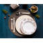 Round pieces of gray placemats 36cm-970908998