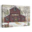 Holiday Farm Barn 1 Piece Wrapped Canvas Wall Art-1511060824