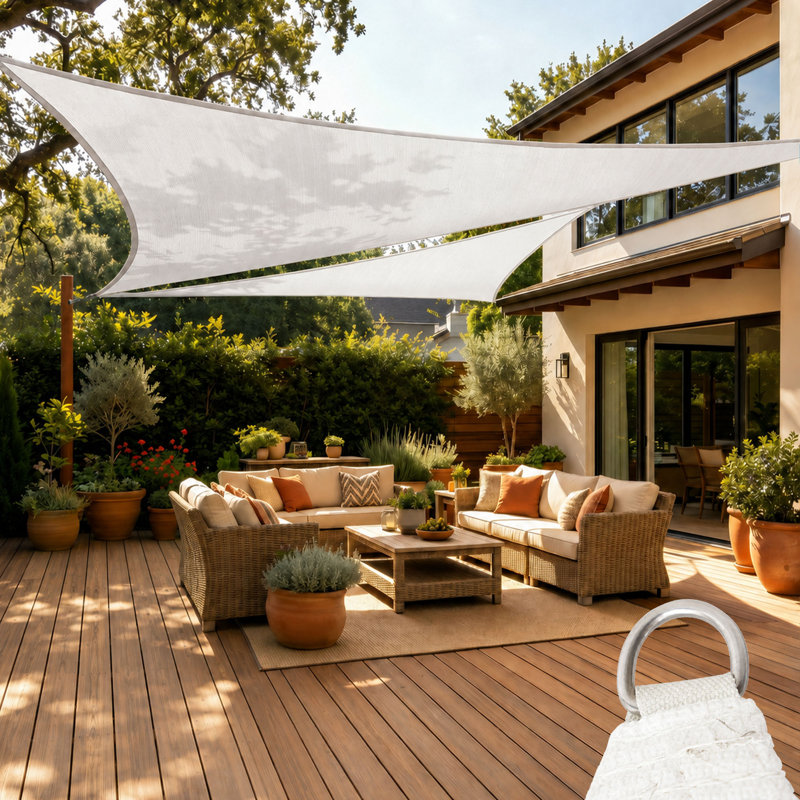 Voile d'ombrage 200 g Royal Shade Triangle, 14 pi x 14 pi x 14 pi, Tanné