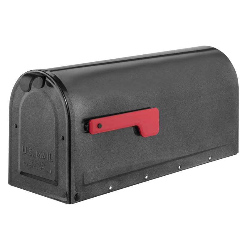Boîte aux lettres en étain avec drapeau rouge MB1, Étain