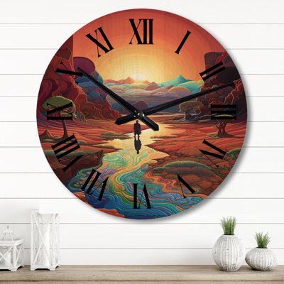 Horloge murale en bois massif Susila