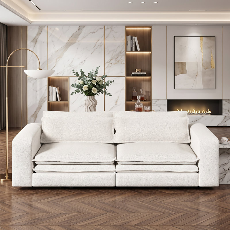 Canapé-lit convertible 3-en-1 93 po Camel Teddy, Beige