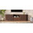 Vintage Rustic TV Stand With Sliding Wood Slatted Doors For Tvs Up To 75", Farmhouse Fluted TV Cabinet With Drawer, Wood Grain Media Console With Cable Management For Living Room, Bedroom, Walnut-1339396971