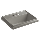 Tresham® Ceramic Rectangular Drop-In Bathroom Sink with Overflow