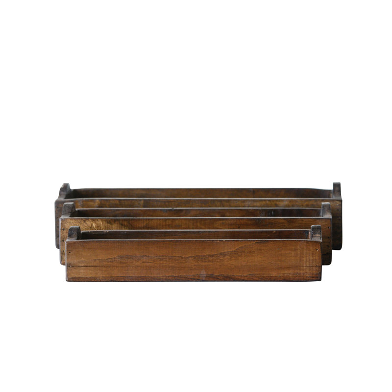 Belaire Solid Wood Tray - Set of 3