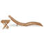 Bartman 175cm Long Reclining Teak Single Sun Lounger