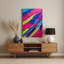 Abstrait couleur champ 43, art mural en métal rose