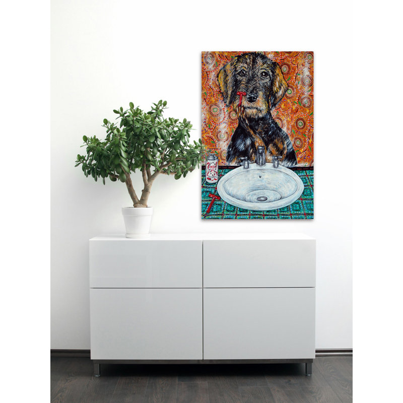 « gallois terrier rasage », reproduction d’art sur toile tendue, H 18 po x l 12 po