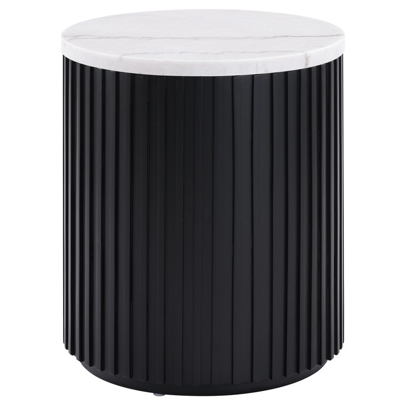 Fiammetta Marble End Table, Black