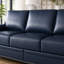 Canapé en similicuir de 83 pouces avec rangement intégré, accoudoirs roulés, garniture cloutée, housses de coussin de dossier amovibles et support à six pieds-765862546