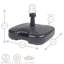 1.17kg Plastic Free Standing Umbrella Base