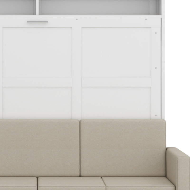 Murphy Bed Wall Bed With Sofa, White