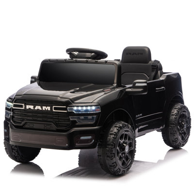 Licensed Dodge RAM 3500 12V  Ride On Truck,W/ Remote Control,2WD & Rear Shock Suspension,LED Headlights &Low Battery Alarm,3-Speed Remote Adjustment,Built-In Music & Bluetooth,Recommended Age: 3-6