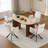 Swivel Boucle Upholstered Dining Chairs Modern Barrel Chair With Arm And Metal Legs-220854070-220854075