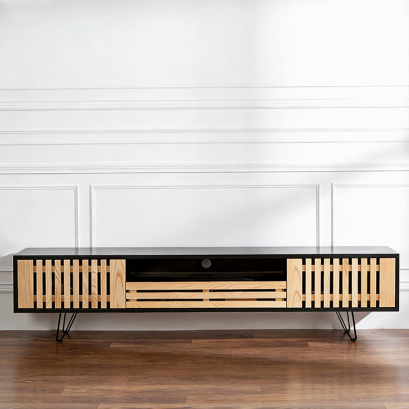 Meuble télé Modern Burlywood, H 16,54 po x L 70,87 po x l 15,75 po