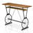 Isai Rectangular Solid Wood Top with Steel Base Dining Table-186830165