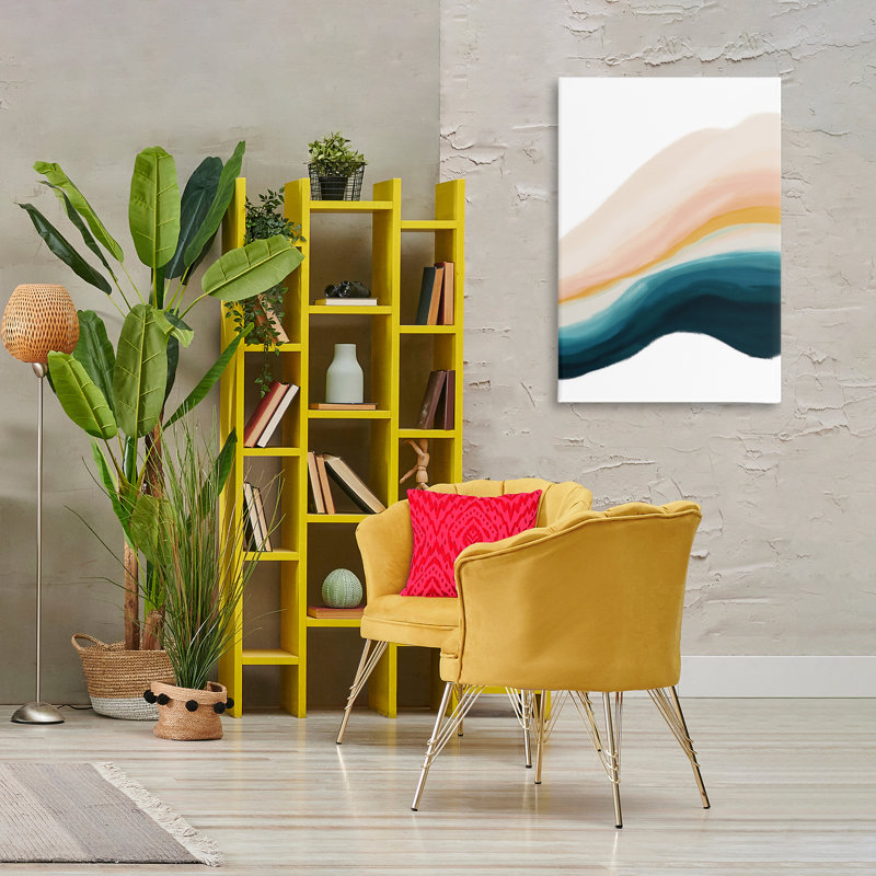 «Peach Swirl Abstraction Canvas» par JJ Design House, LLC., H 36 po x l 24 po
