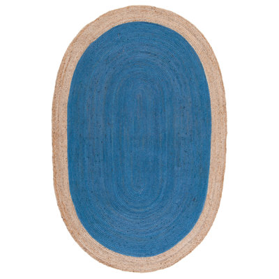 Tapis en jute de fibre naturelle tissé à la main Vicksburg