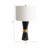 27" Daye Marble Table Lamp, Black/White