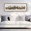 «Gloomy Cityscape - Brown Living», reproduction encadrée avec passe-partout