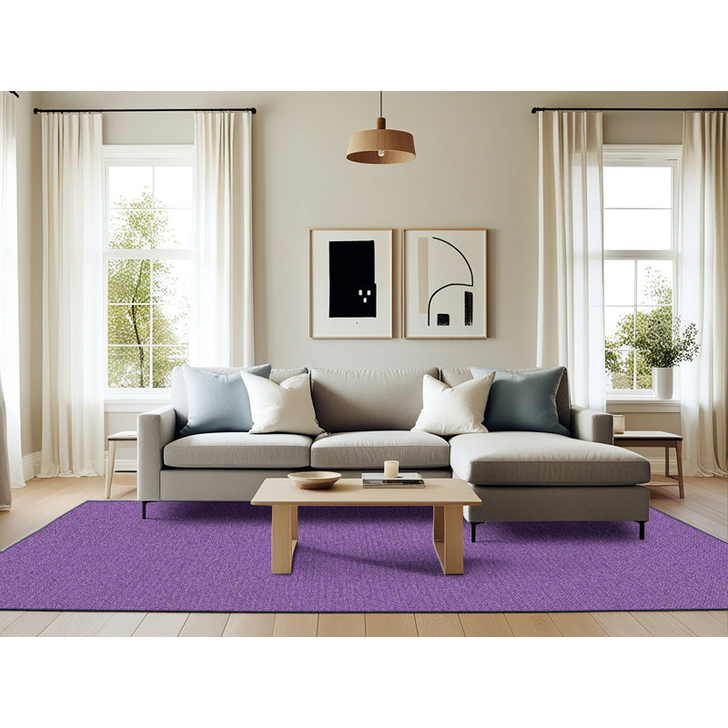 Tapis mauve Power Loom, Rectangle 6 pi x 9 pi