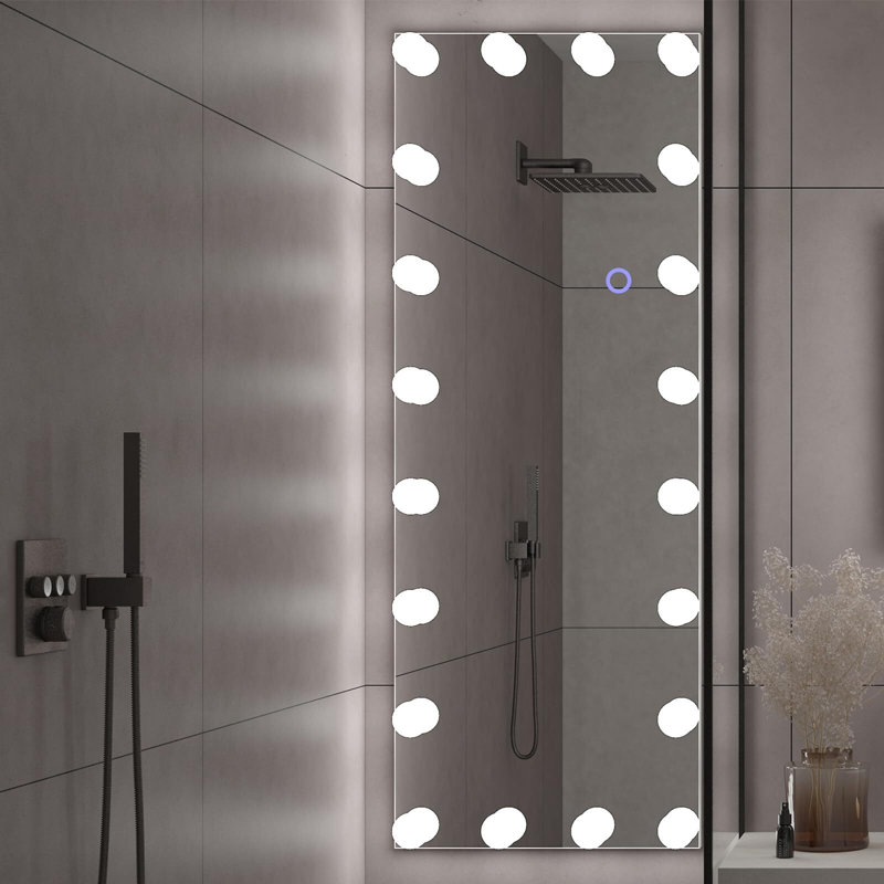 Miroir de plancher à ampoule, 63 po x 16 po