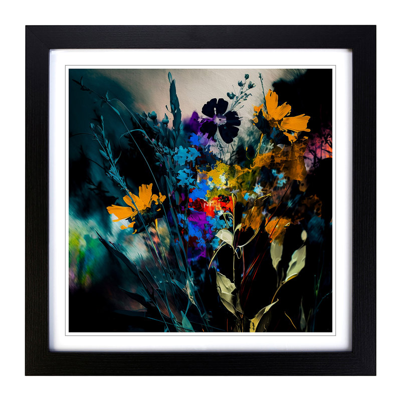 Wildflowers No.3 - Framed Print, Black