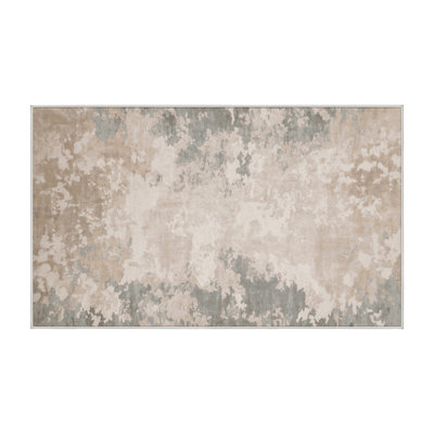 Machine Washable Beige Area Rug
