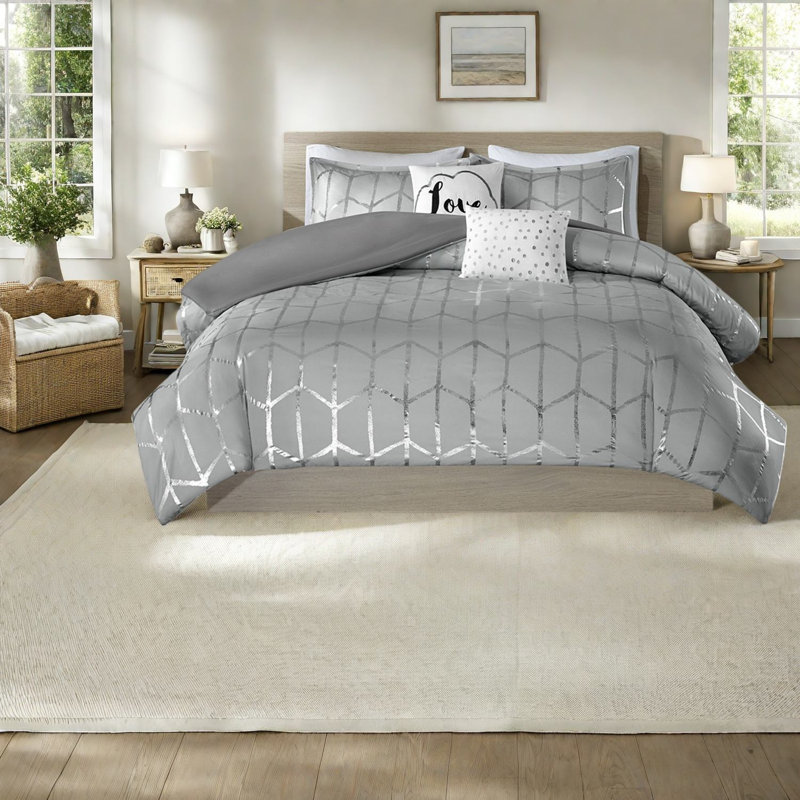 Ensembles de literie en microfibre douce, style métallique simple TG pour la maison