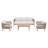 Clorie 5-Person Solid Wood Outdoor Sofa Seating Group with Cushions-1781577004