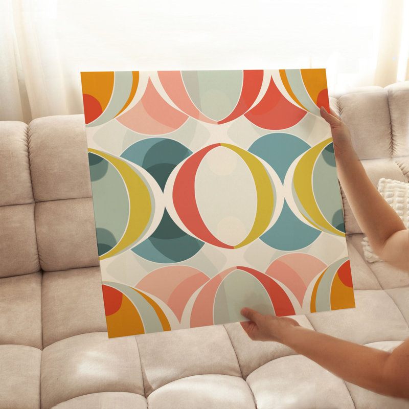 Abstract Retro Groovy 70s Pattern XII Retro Unframed Art Print, 10" H x 10" W